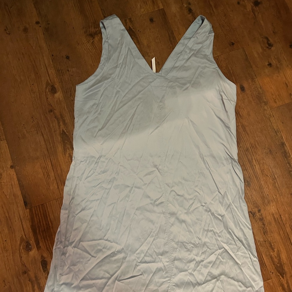 Travis Mathew Light Blue Linen Sleeveless Dress